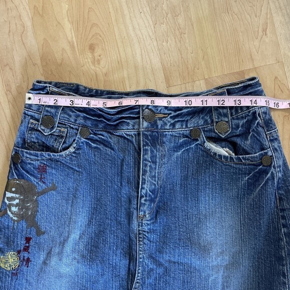 Disney Store Pirates Of The Caribbean Denim Skirt Women’s 6 knee high distressed - Picture 6 of 6